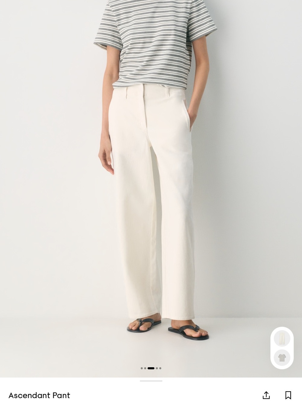 Aritzia Ascendant Pant in Off-White